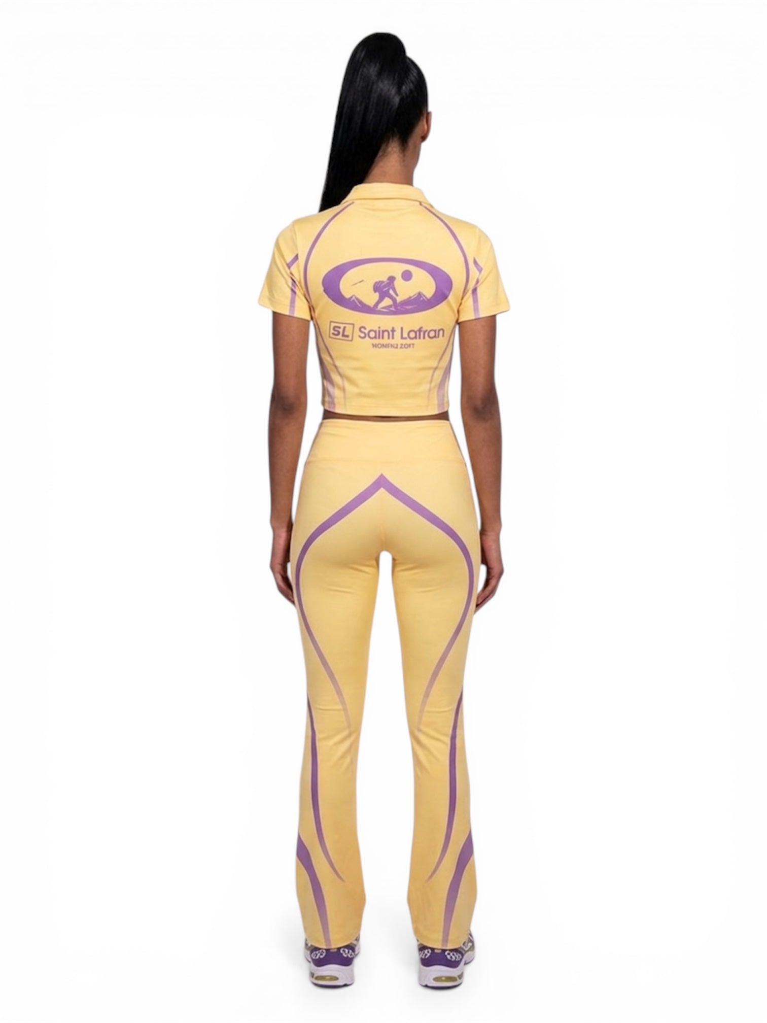 Pastel Yellow Nylon “Yoga” Jumpsuit