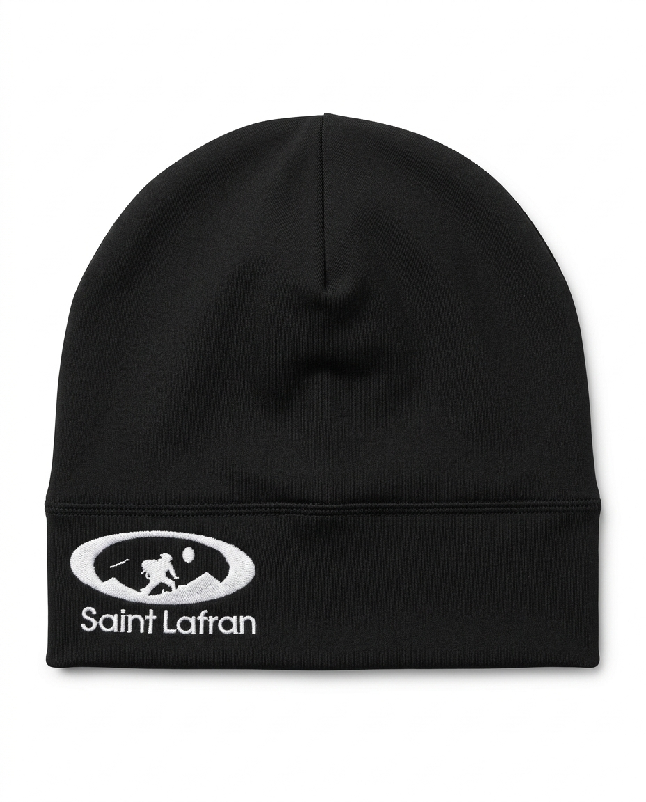 Onyx black skull cap