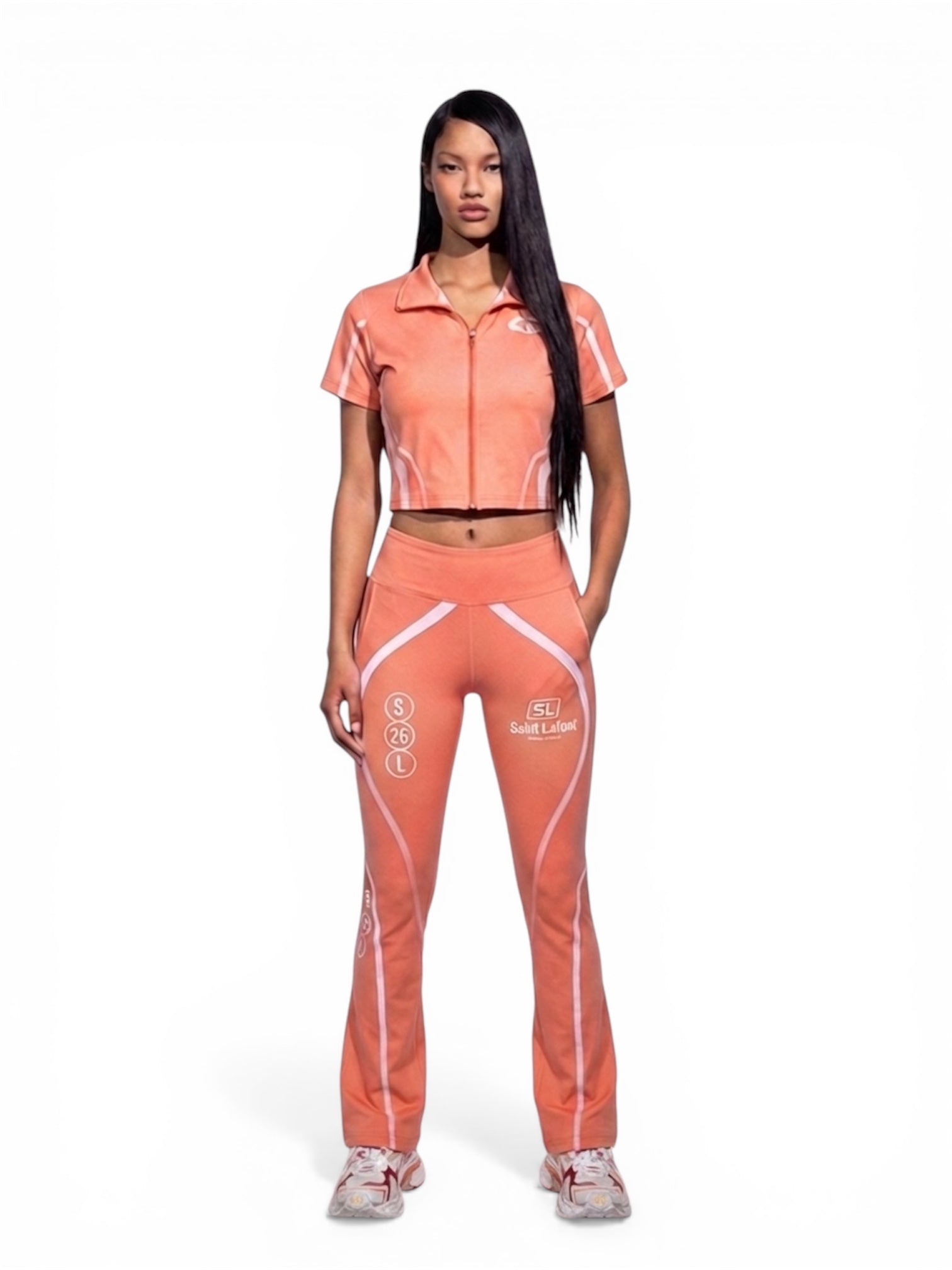 Peach Nylon “Yoga” Jumpsuit