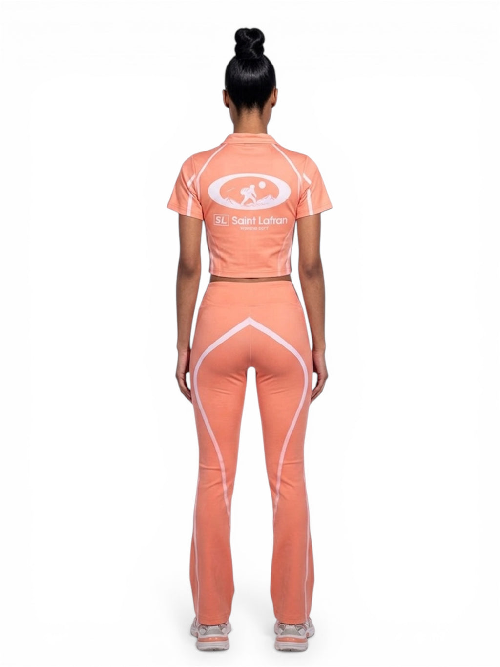 Peach Nylon “Yoga” Jumpsuit