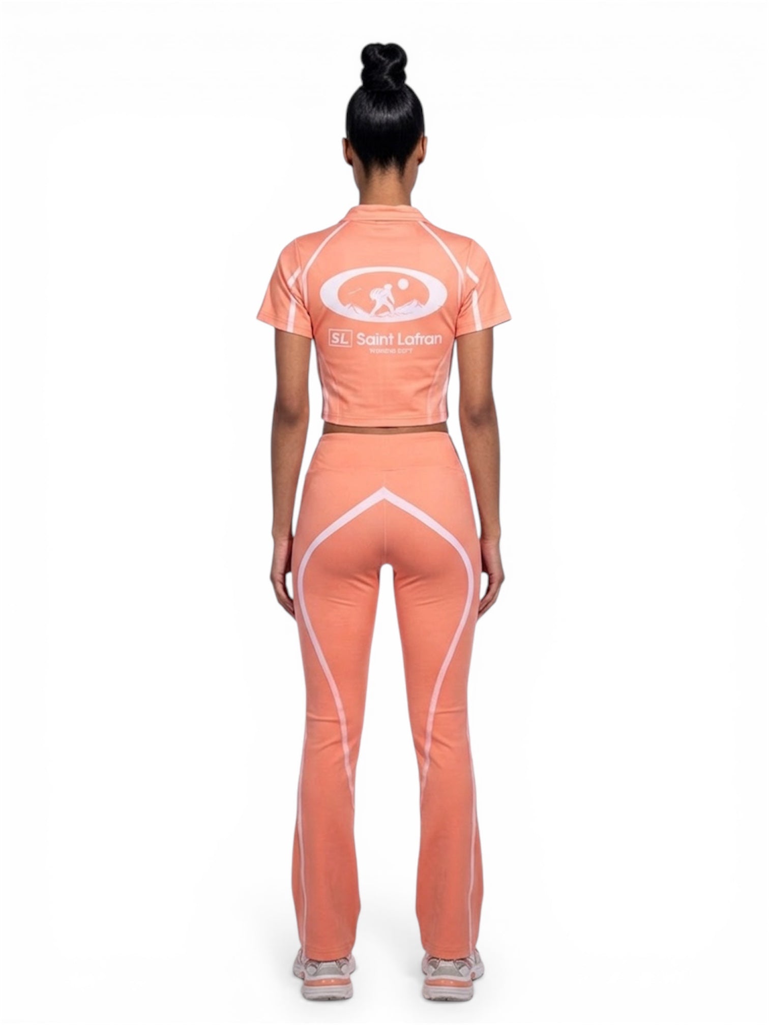 Peach Nylon “Yoga” Jumpsuit