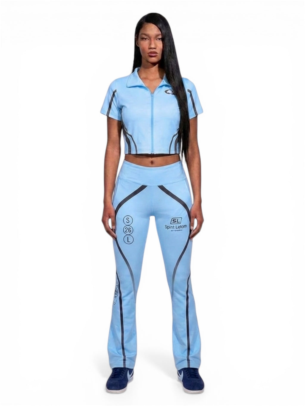 Light Blue Nylon “Yoga” Jumpsuit