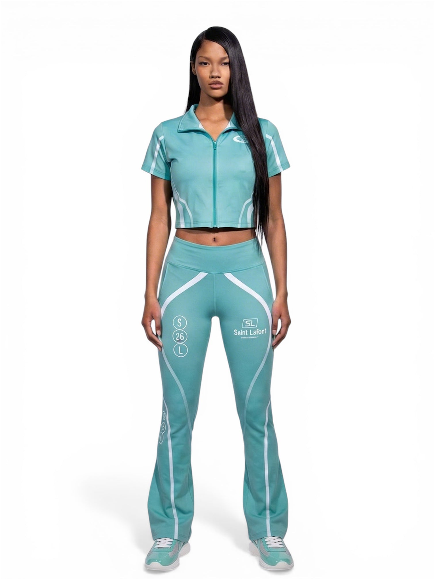 Mint Green Nylon “Yoga” Jumpsuit
