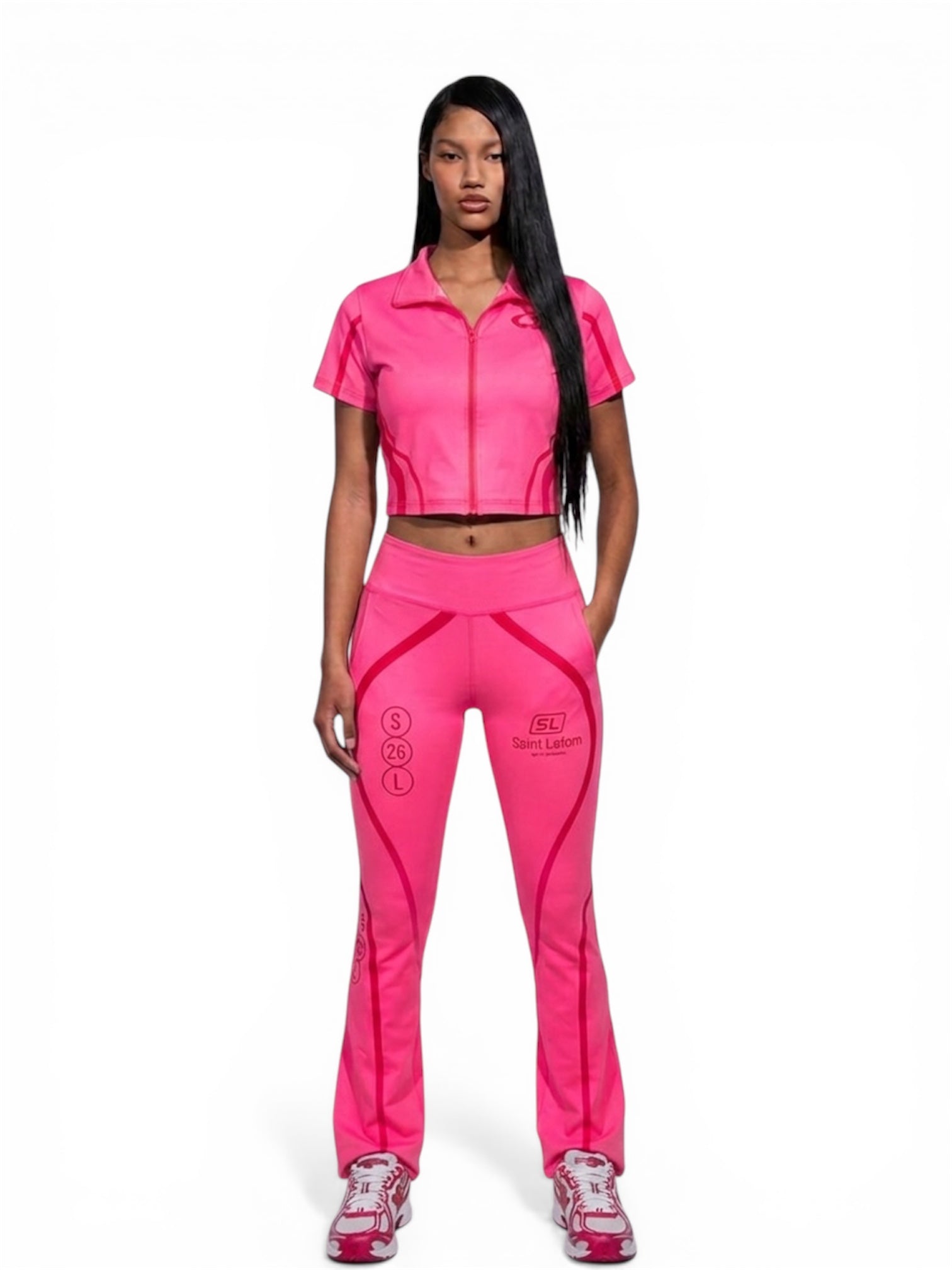Pink Nylon “Yoga” Jumpsuit